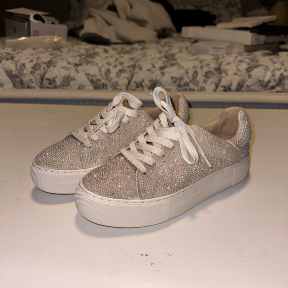 Betsey Johnson Size 7 sneakers worn once (inside) - Picture 2 of 4